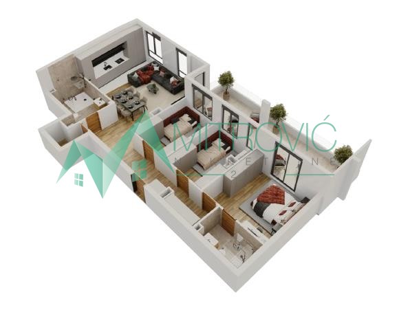 Novi Sad, Salajka - Troiposoban stan  74m2 