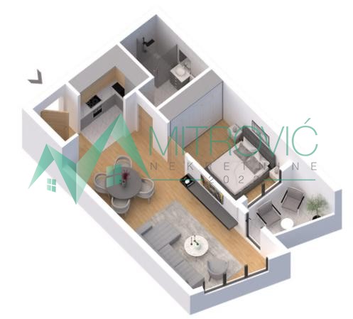 Petrovaradin, Novi Majur - Jednoiposoban stan 45 m2 