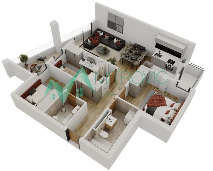 Novi Sad, Salajka - Četvorosoban stan  80m2 
