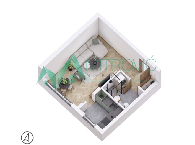 Petrovaradin, Garsonjera 32m2 u izgradnji sa povratom PDV 