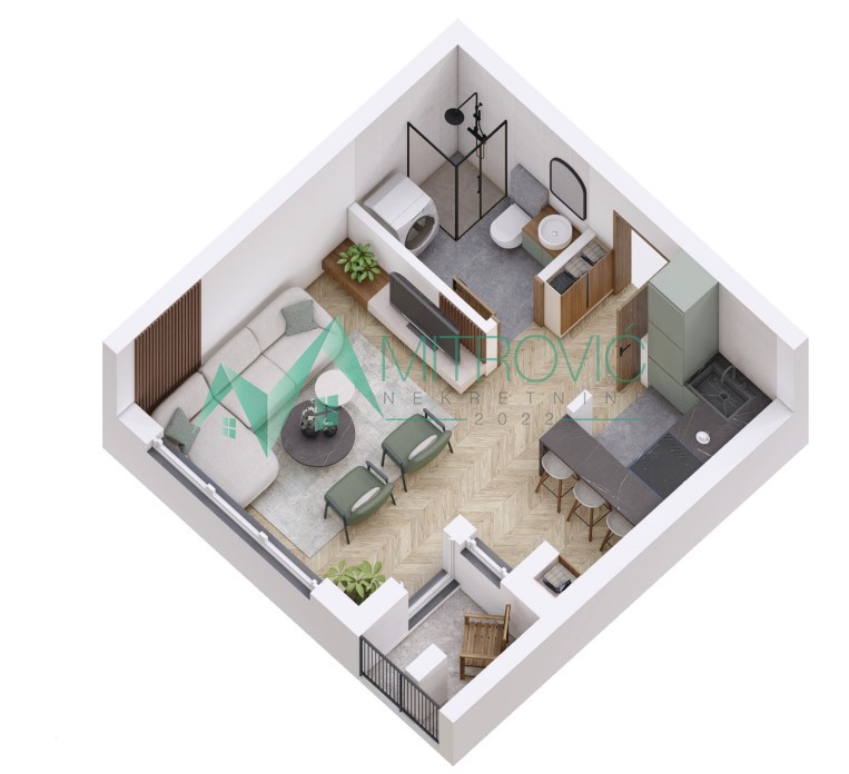 Petrovaradin, Garsonjera 29m2 u izgradnji sa povratom PDV