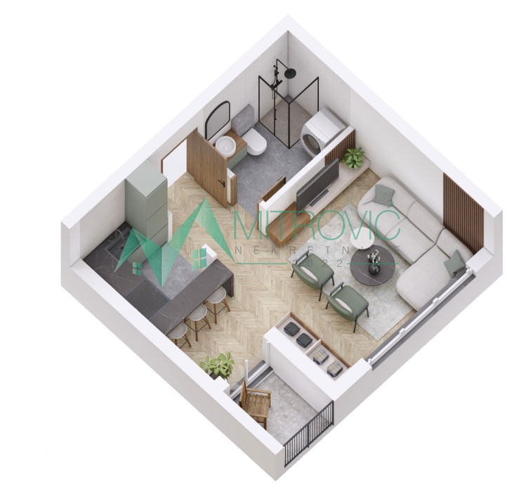 Petrovaradin, Garsonjera 32m2 u izgradnji sa povratom PDV 