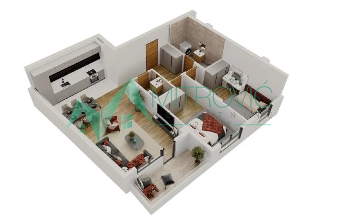 Novi Sad, Salajka - Dvoiposoban stan  74m2 