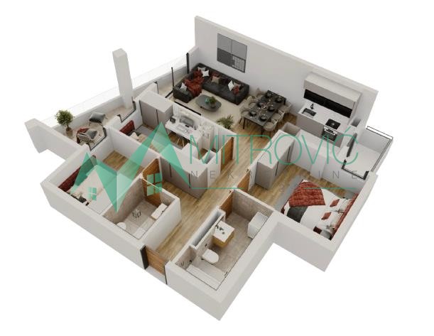 Novi Sad, Salajka - Troiposoban stan80m2 