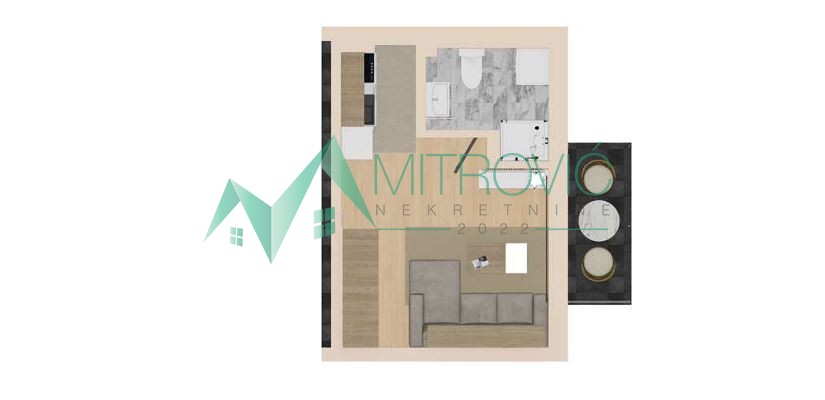 NEVEROVATNA PONUDA! Garsonjera sa terasom po izuzetnoj ceni