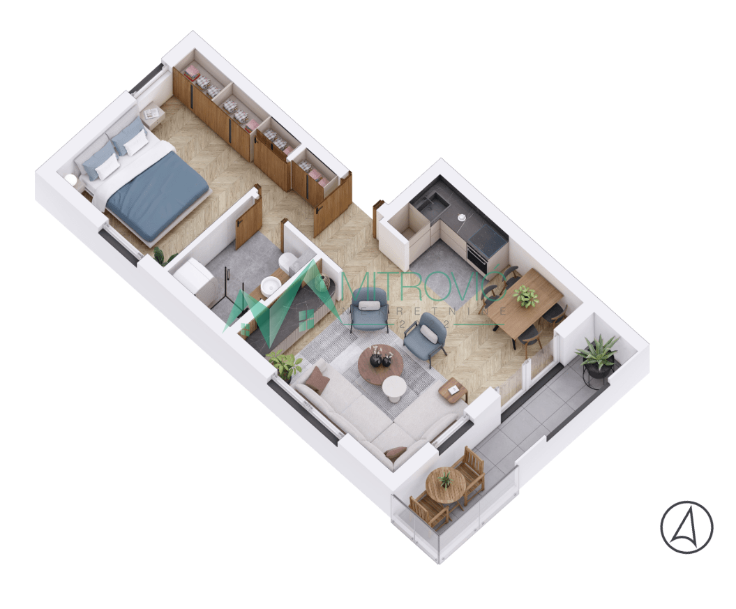 Adice - Jednoiposoban stan, 48 m2  