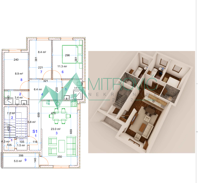 NOV STAN NA I SPRATU – 76 m² – MOGUĆNOST POVRATA PDV-a – KVALITETNA GRADNJA!