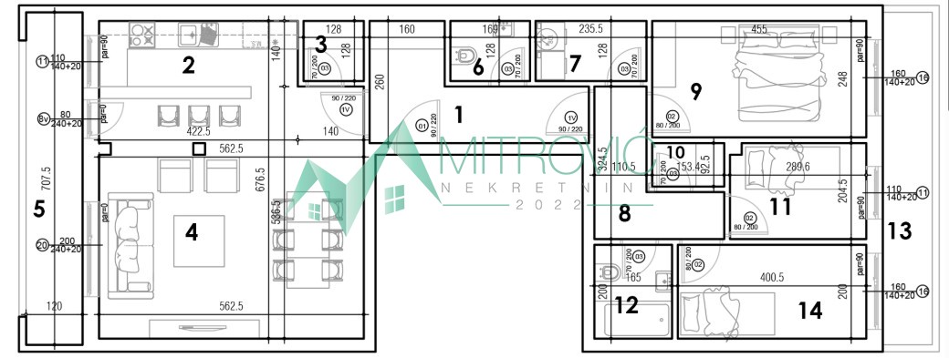 Novi Sad, Telep - Troiposoban stan 97 m2