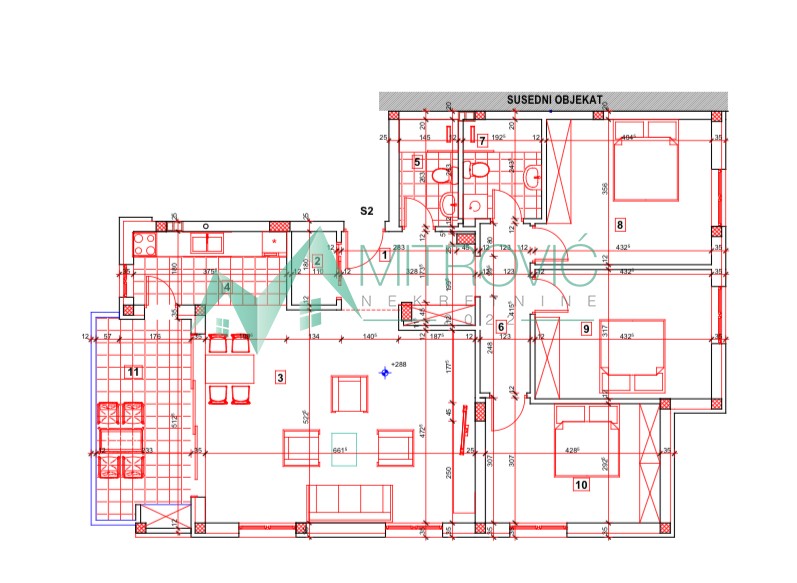 Petrovaradin, Mišeluk - Nov, namešten, veoma komforan četvorosoban stan 