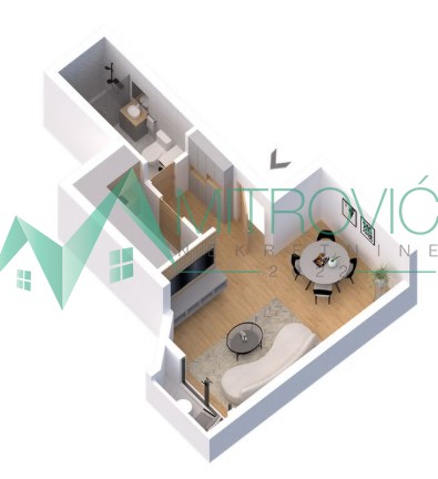 Petrovaradin, Novi Majur - Jednosoban stan 33 m2 