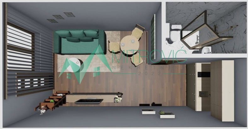 Petrovaradin - garsonjera od 25m2 + parking mesto uključeno u cenu 