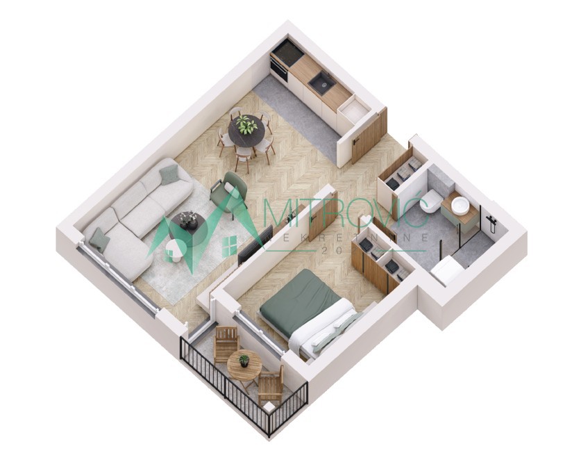 Urbana vila, odlična lokacija, 45m2, obezbeđen parking 