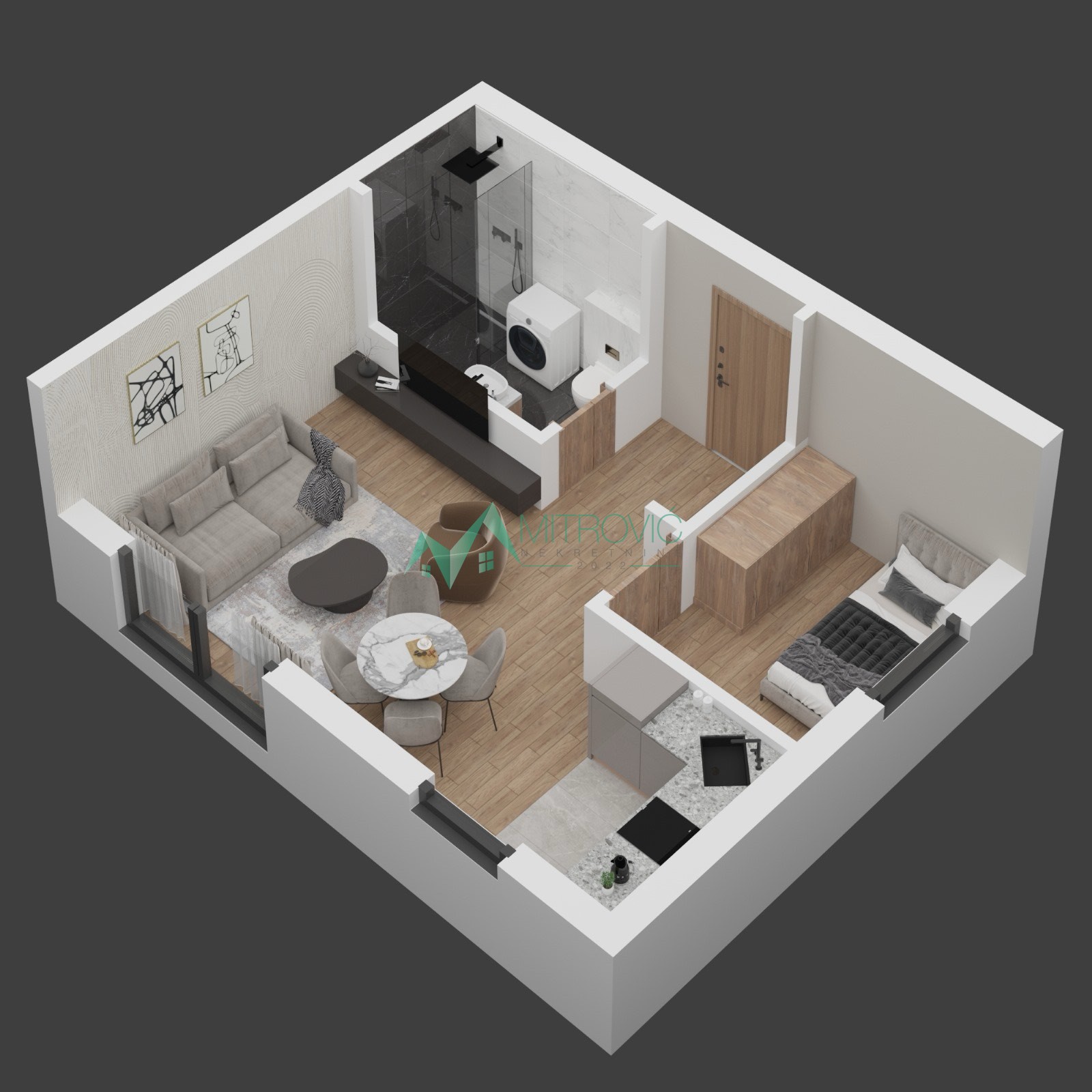 Novi Sad, Sajlovo - Jednoiposoban stan + dvorište 40-50 m2 