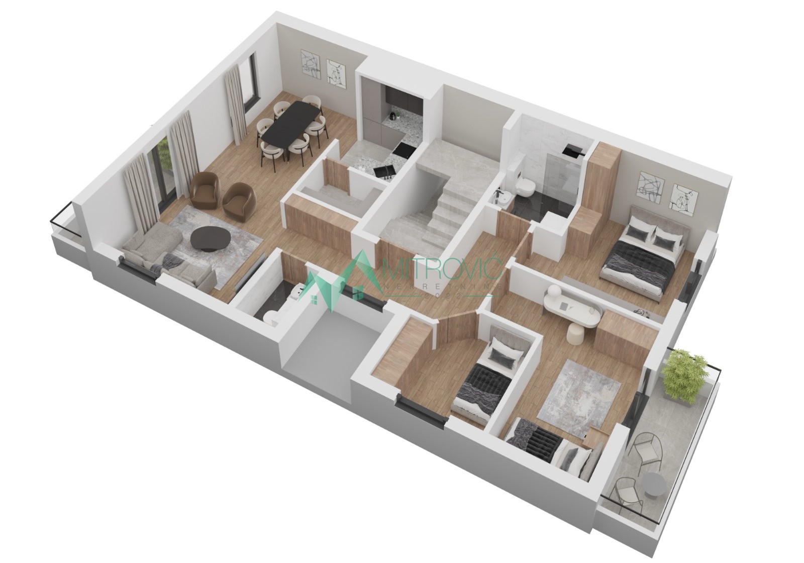 Novi Sad, Sajlovo - Odličan, komforan četvorosoban stan na mirnoj lokaciji 