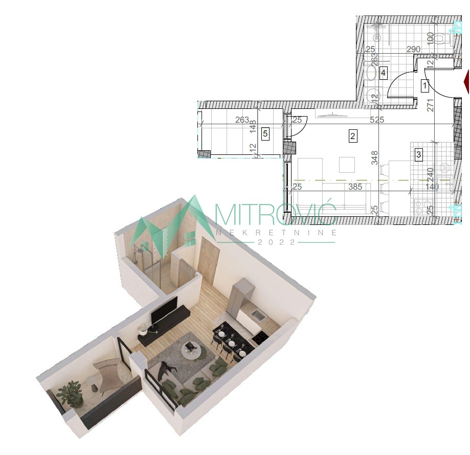 Sremska Kamenica - Kvalitetna zgrada - stanovi od 28m2 do 130 m2 