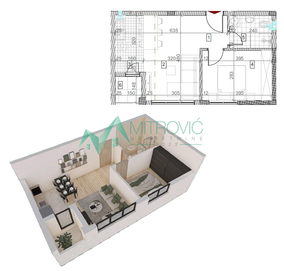 Sremska Kamenica - Kvalitetna zgrada - stanovi od 28m2 do 130 m2