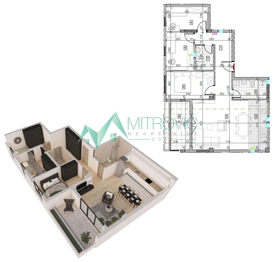 Sremska Kamenica - Kvalitetna zgrada - stanovi od 28m2 do 130 m2 