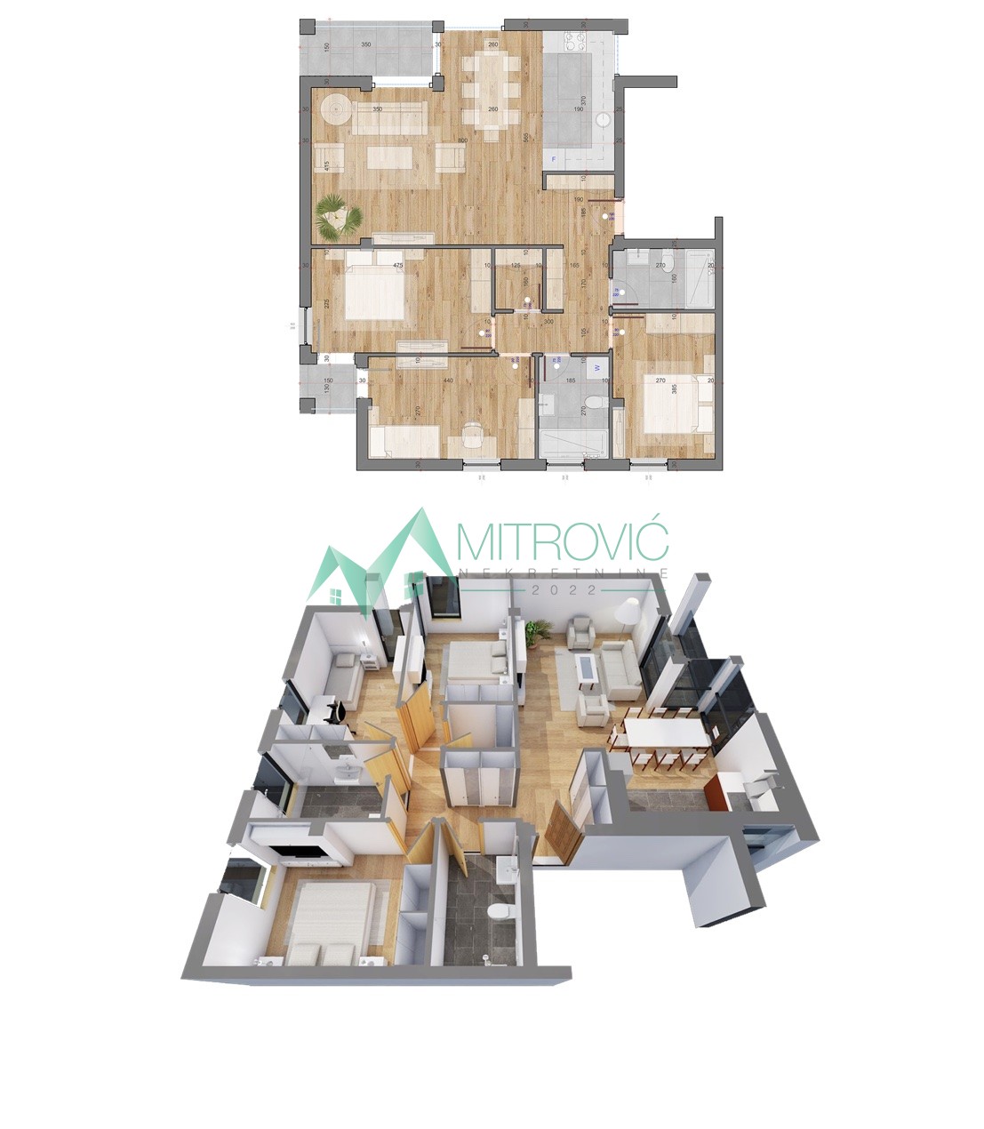 Četvorosoban stan u urbanoj vili u Petrovaradinu