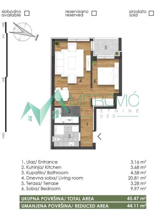 Telep, fenomenalan dvosoban stan-izuzetna ponuda