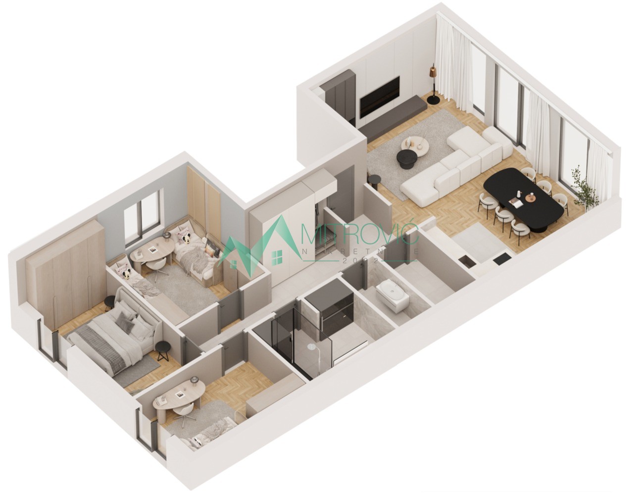 NA PRODAJU - Stan površine 96m² sa panoramskim pogledom + 2 garažna mesta 