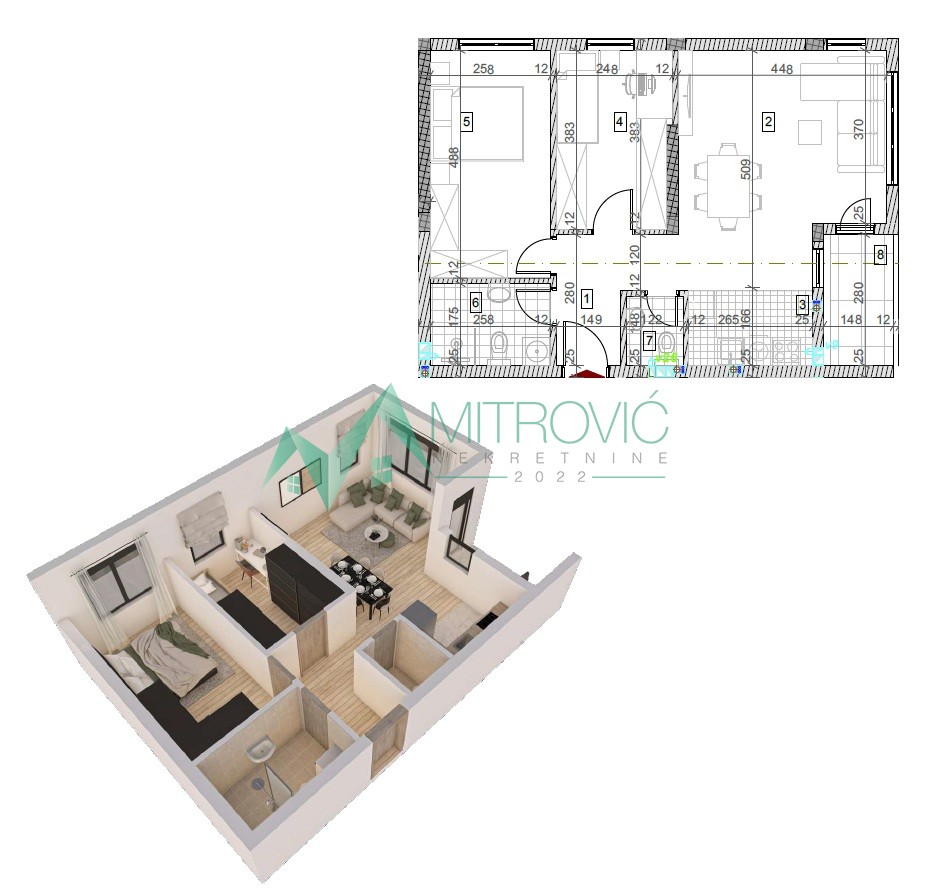 Sremska Kamenica - Kvalitetna zgrada - stanovi od 28m2 do 130 m2 