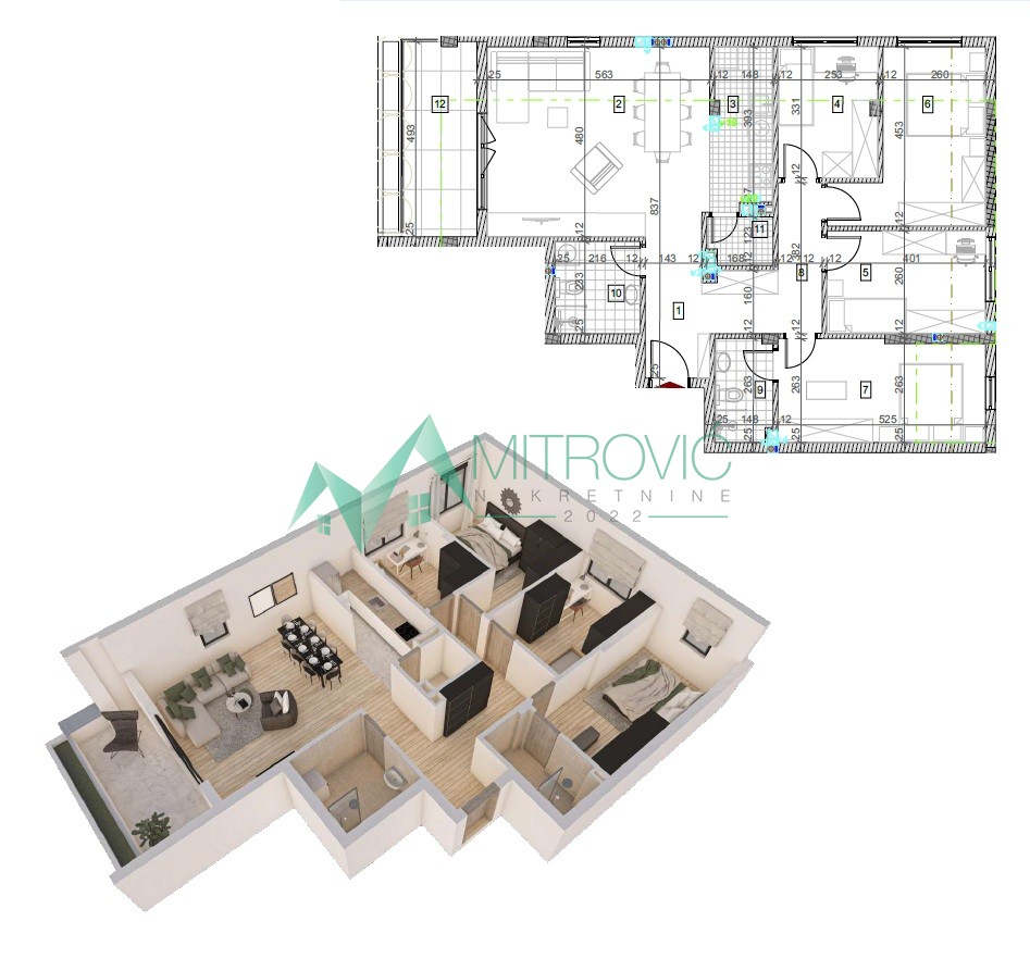 Sremska Kamenica - Kvalitetna zgrada - stanovi od 28m2 do 130 m2 