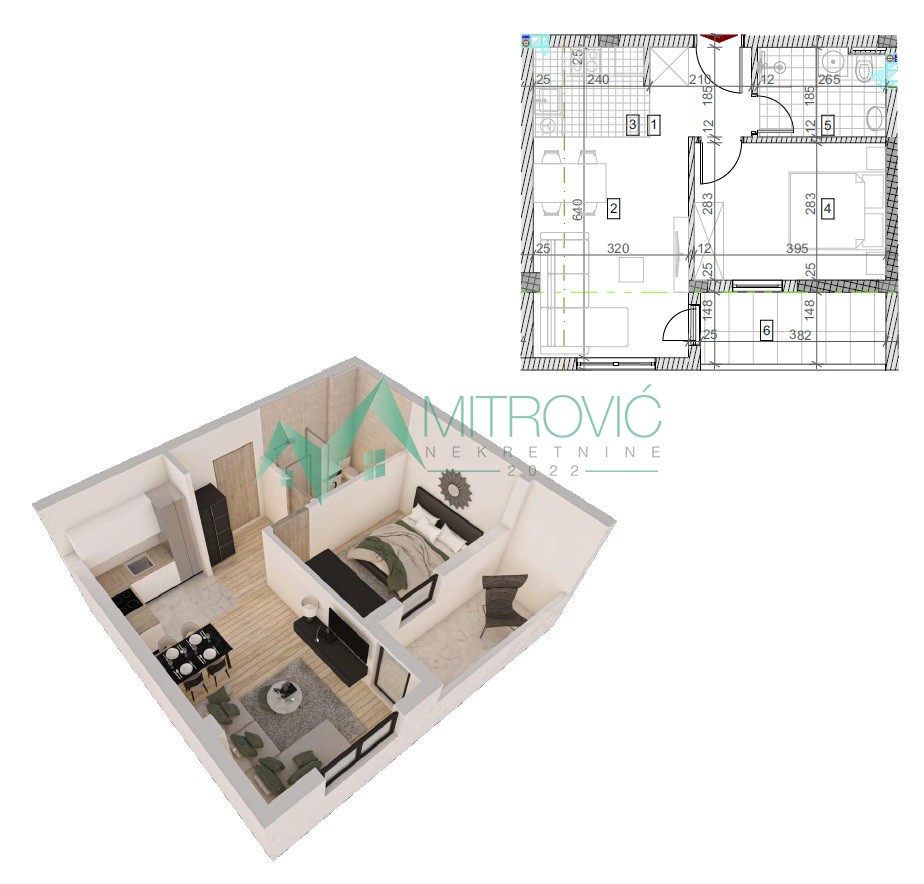 Sremska Kamenica - Kvalitetna zgrada - stanovi od 28m2 do 130 m2 