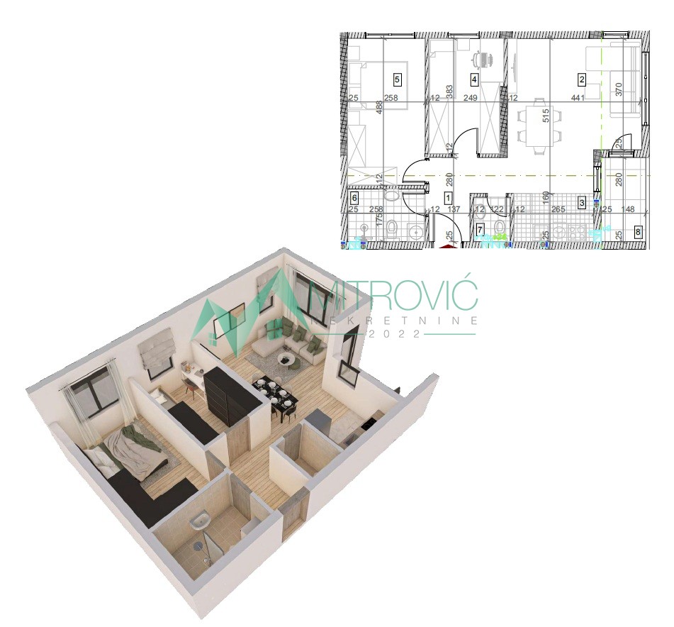Sremska Kamenica - Kvalitetna zgrada - stanovi od 28m2 do 130 m2 
