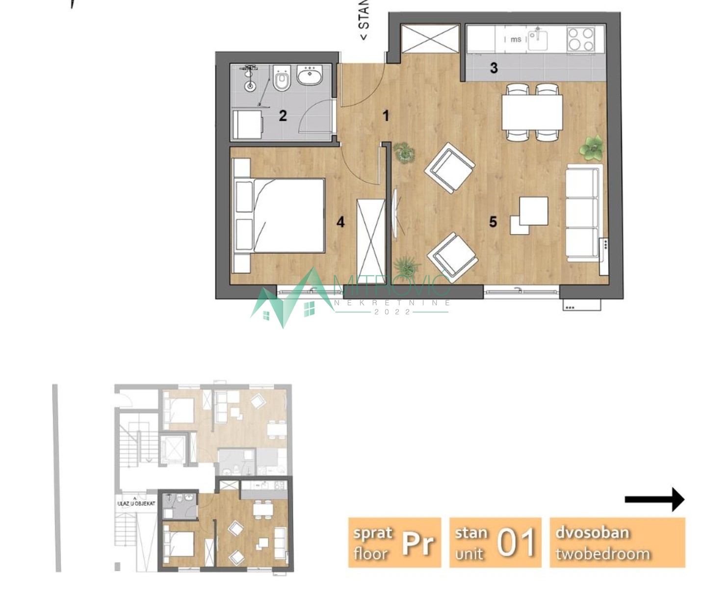 Funkcionalan dvosoban stan na odličnoj lokaciji 