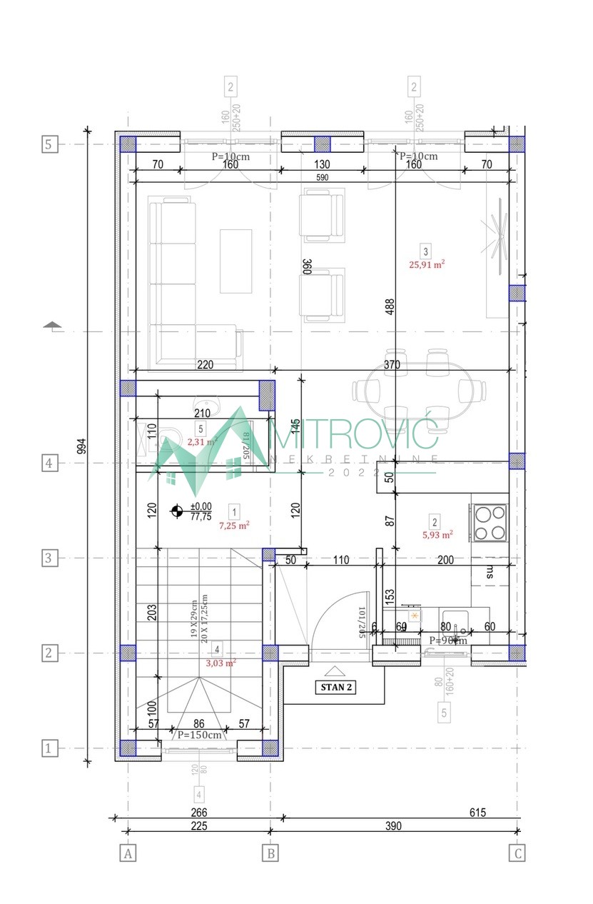 Platite kvadrat po ceni od oko 1.470 eur - 115 m2 + oko 30 m2 krovna terasa + mini dvorište + dva parkinga. 