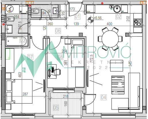 Sremska Kamenica.  71m2. Trosoban stan sa povratom PDV-a!  