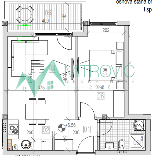Sremska Kamenica. 49m2. Dvosoban stan sa povratom PDV-a!  