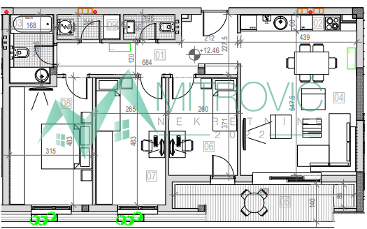 Sremska Kamenica. 91m2. Troiposoban stan sa povratom PDV-a!