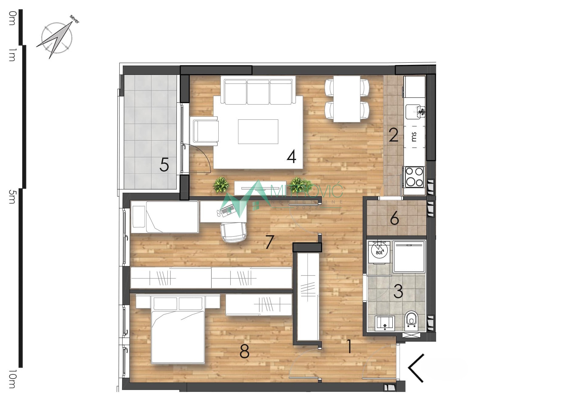 Odličan trosoban stan od 65m2, uskoro useljiv! 