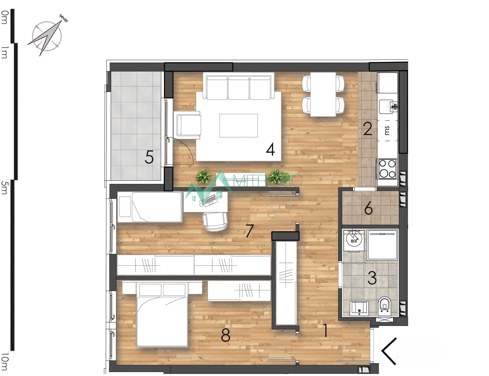 Odličan trosoban stan od 65m2, uskoro useljiv! 