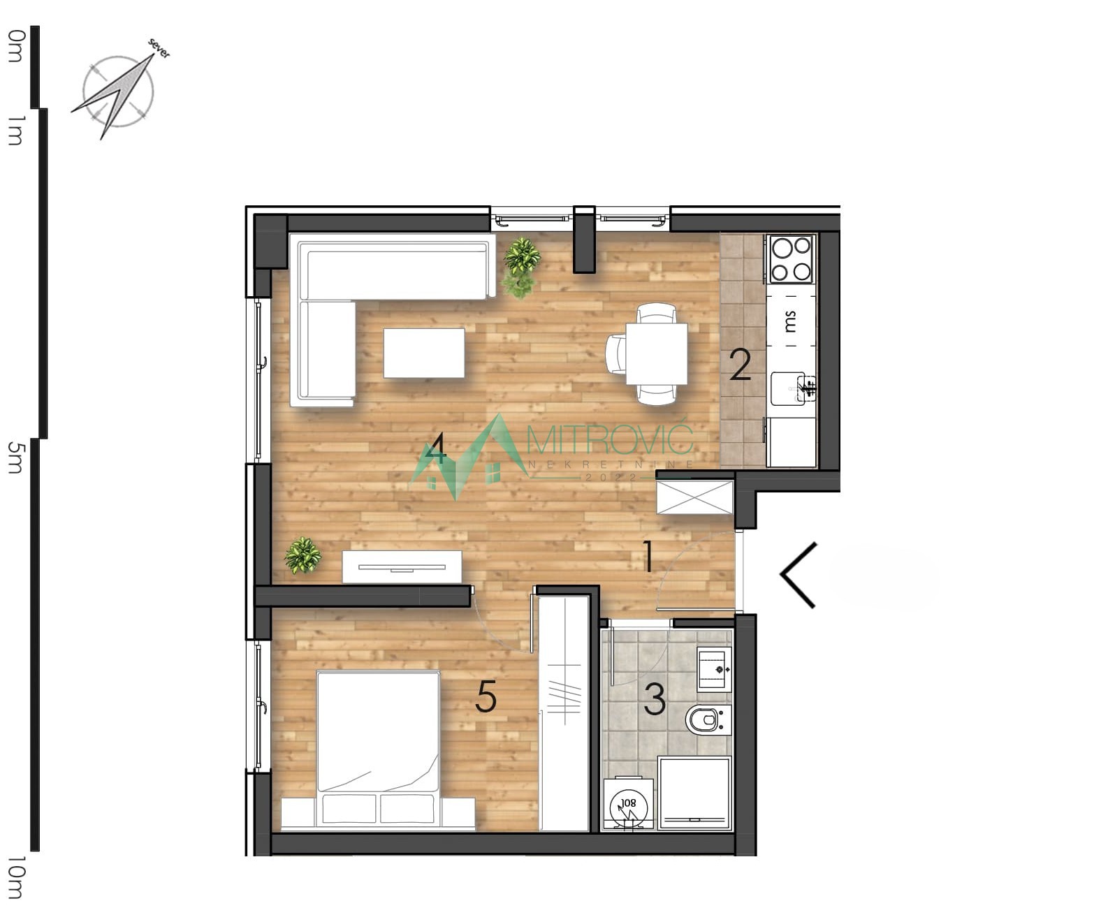 Odličan jednoiposoban stan od 41m2, uskoro useljiv! 