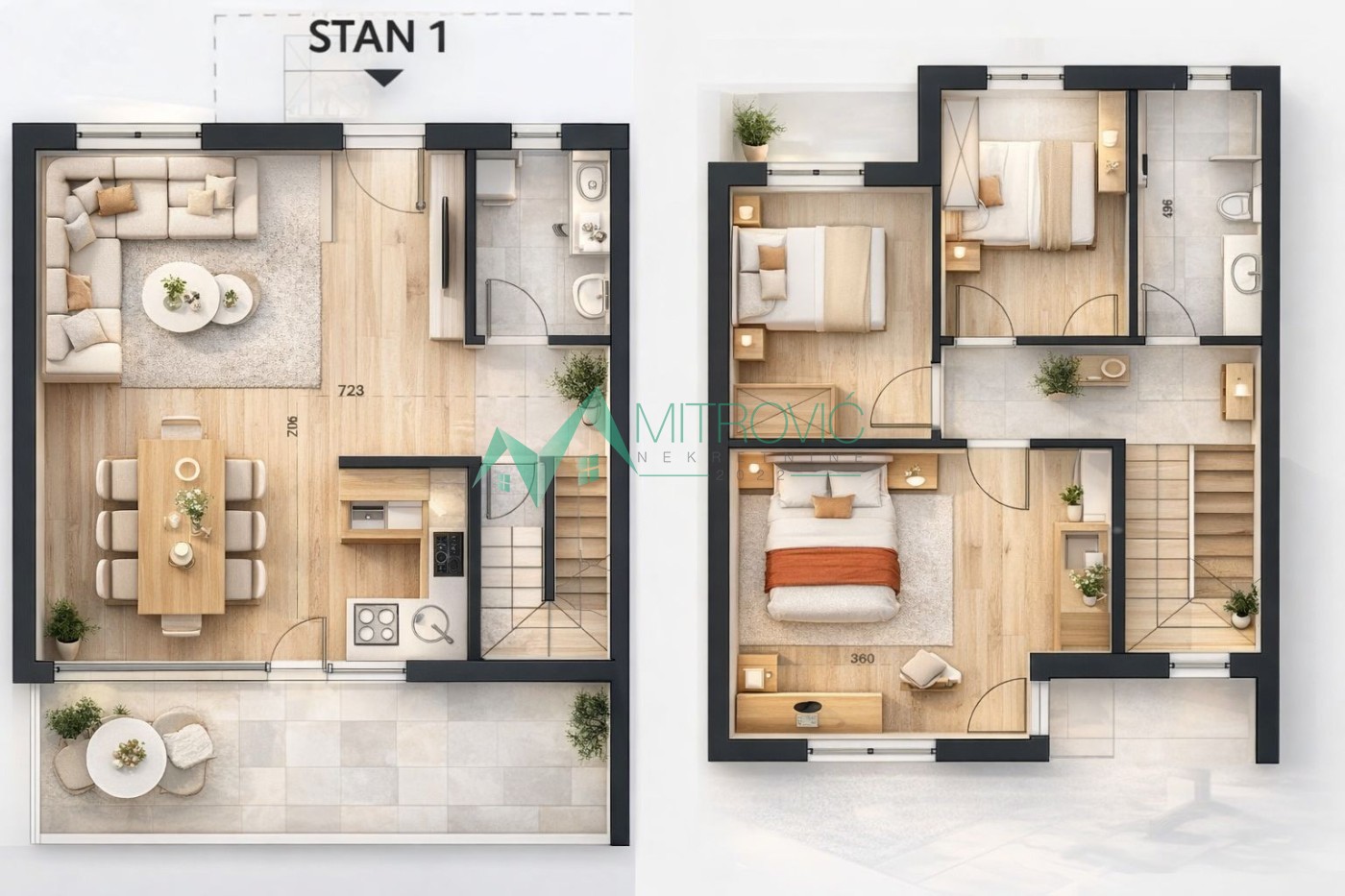 MODERNA TOWNHOUSE KUĆA – Vaš porodični dom, 89 m2 