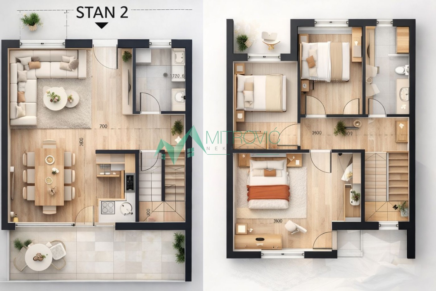 MODERNA TOWNHOUSE KUĆA – Vaš porodični dom, 87 m2 