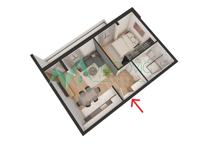 Dvosoban stan u novogradnji (povrat PDV-a)  – Mišeluk  