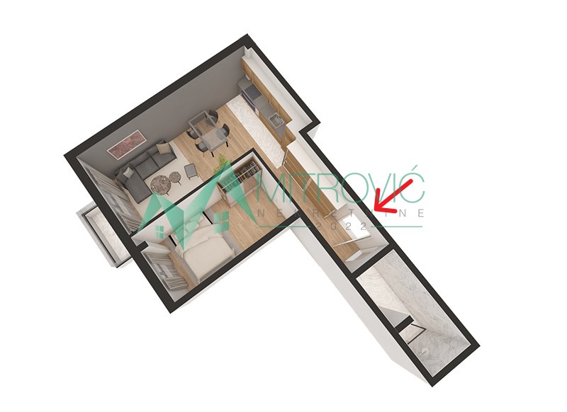 Dvosoban stan u novogradnji (povrat PDV-a)  – Mišeluk  