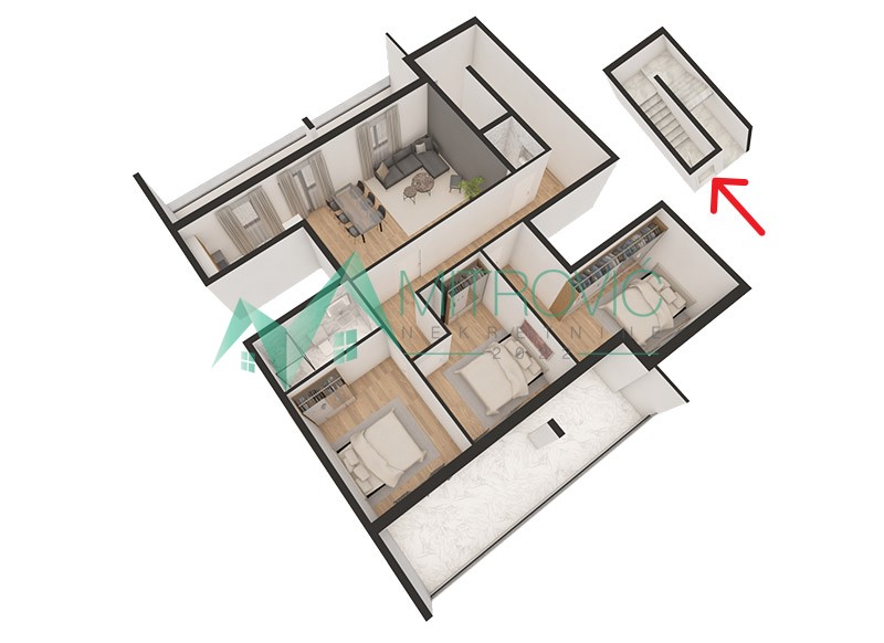 MODERAN ČETVOROSOBAN DUPLEKS – MIŠELUK (U IZGRADNJI) 