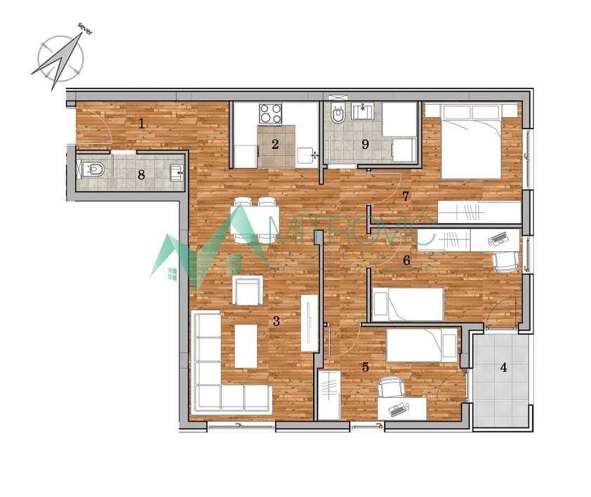 Porodičan stan u novogradnji – spoj komfora i funkcionalnosti Telep 77m2 