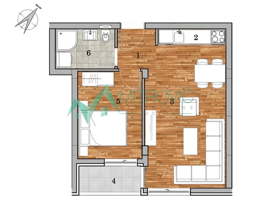 Dvosoban stan - Telep  42m2