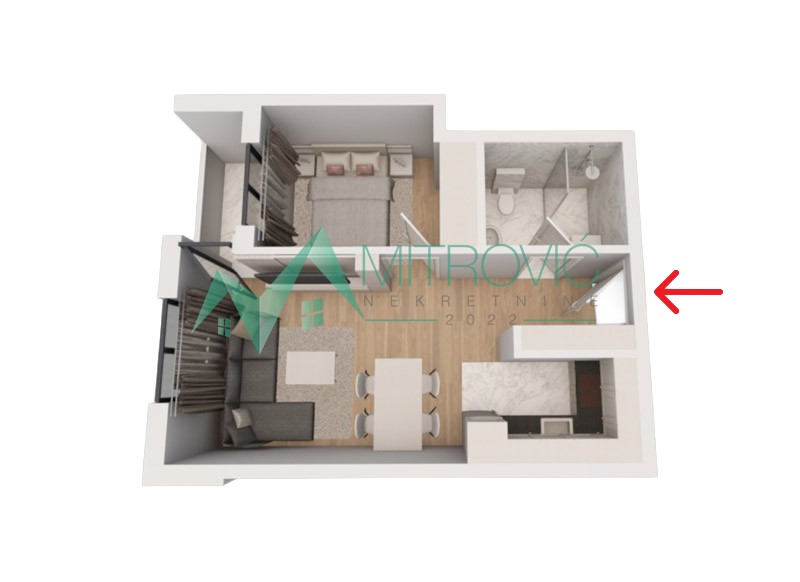 FANTASTIČAN POGLED – Dvosoban stan na Mišeluku (37m²) 