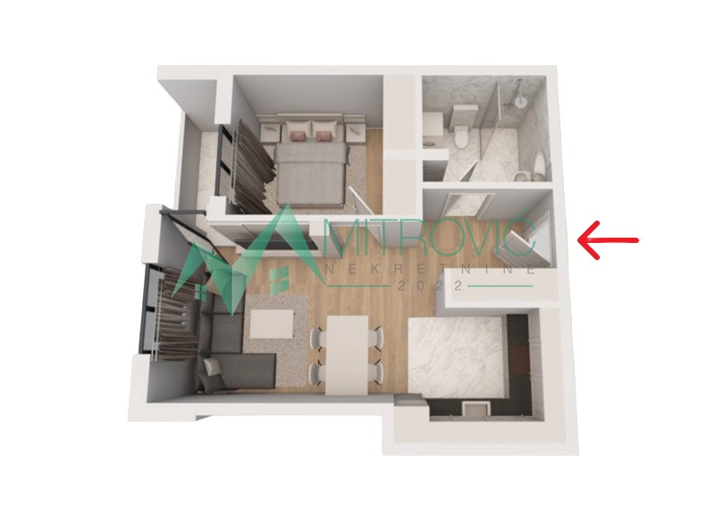 MODERNA NOVOGRADNJA – Mišeluk – 43m² sa povraćajem PDV-a! 