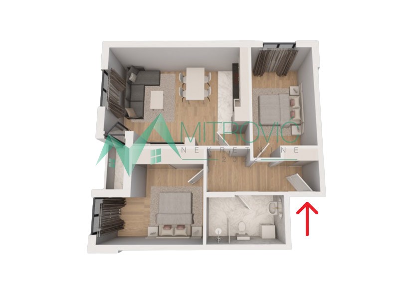 PORODIČNI DOM IZ SNOVA – Trosoban stan na Mišeluku (62.12m²) 