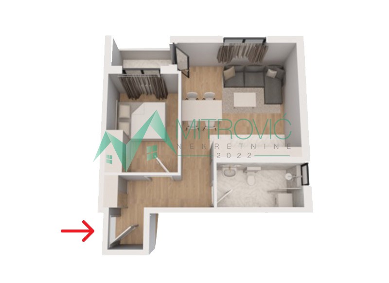 MODERNA NOVOGRADNJA – Mišeluk – 41m² sa povraćajem PDV-a! 