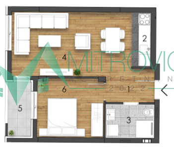 Nov jednoiposoban stan na Telepu – 43m²
