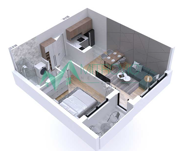 Nov jednoiposoban stan na Podbari – 44m²