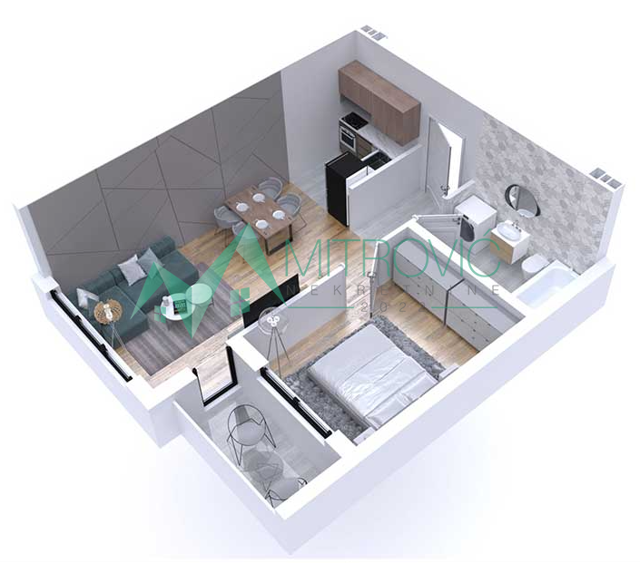Nov jednoiposoban stan na Podbari – 45m²